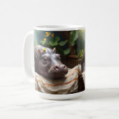 **"Träumskorb: Ein Baby Hippo's Cosy Nickerchen"** Kaffeetasse (Vorderseite Links)