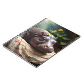 **"Träumskorb: Ein Baby Hippo's Cosy Nickerchen"** Notizblock (Linke Seite)