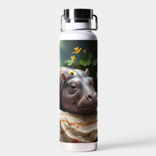 **"Träumskorb: Ein Baby Hippo's Cosy Nickerchen"** Trinkflasche