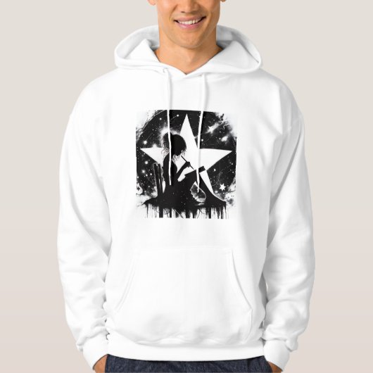 Traumstern-Druck-Kapuzenpullover Hoodie (Vorderseite)
