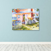 Traumstrand Hütte im Paradies Leinwanddruck (Insitu (Holzboden))