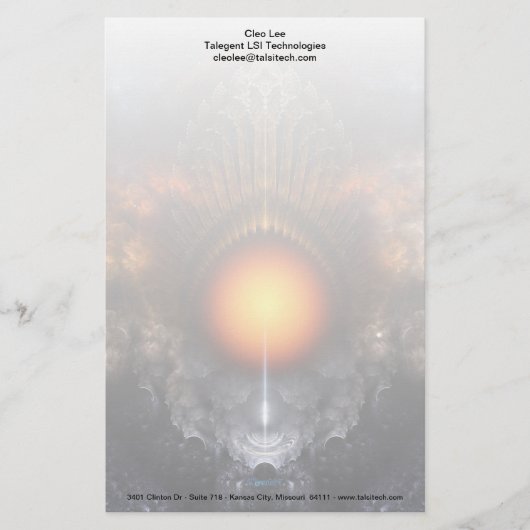 Traumstrecke Orb Fraktal Briefpapier (Vorderseite)