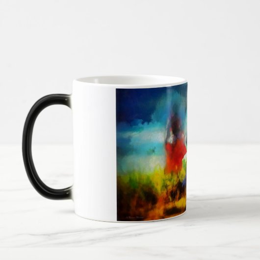 Traumtänzer-Kunst-Kaffee-Tasse Verwandlungstasse (Links)