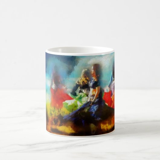 Traumtänzer-Kunst-Kaffee-Tasse Verwandlungstasse (Mittel)