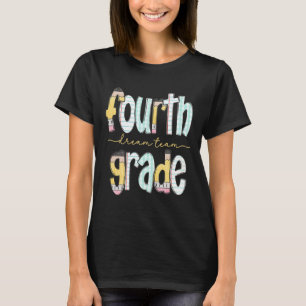 Traumteam Bleistift Vierte Klasse Zurück zur Schul T-Shirt