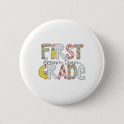 Traumteam der ersten Klasse Byck Zur Schule 1. Kla Button (Vorderseite)