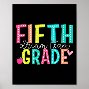 Traumteam der fünften Klasse Zurück zur Schule 5.  Poster