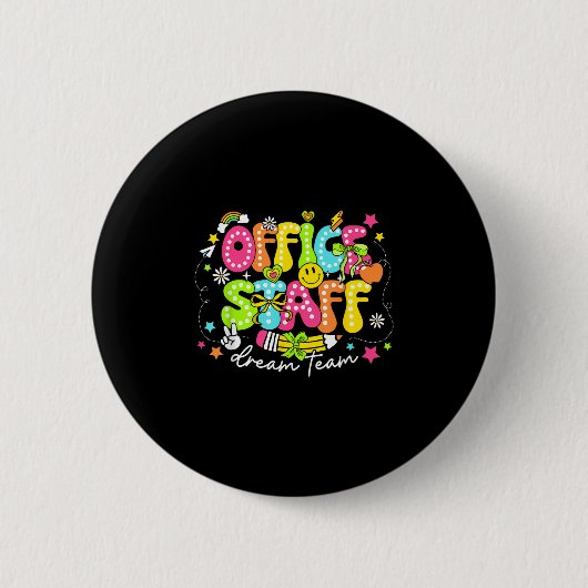 Traumteam des Büros Erster Schultag Button (Vorderseite)