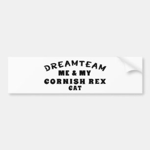Traumteam ich und meine kornische Rex Katze Autoaufkleber