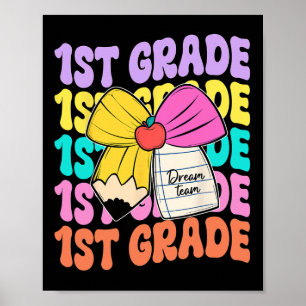 Traumteam-Stift der ersten Klasse zurück zur Schul Poster
