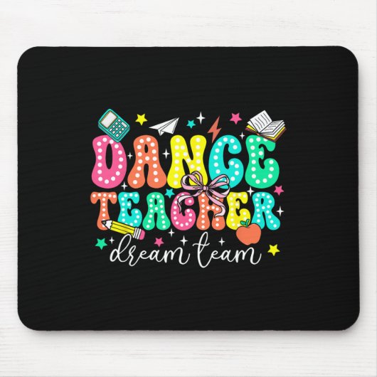 Traumteam Tanzlehrer Erster Schultag Retro Mousepad (Vorne)