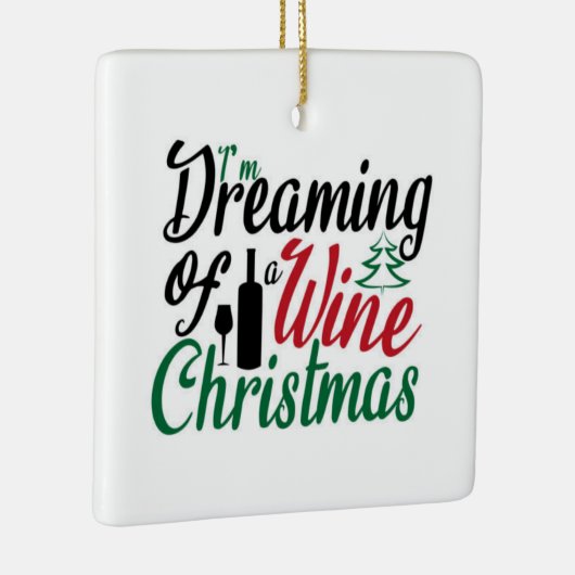 TRÄUMUNG EINER "WEINCHRISTMAS"-KERAMIK KERAMIKORNAMENT (Rechts)