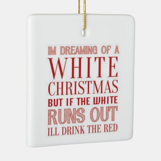 TRÄUMUNG EINER "WEINCHRISTMAS"-KERAMIK KERAMIKORNAMENT (Rechts)