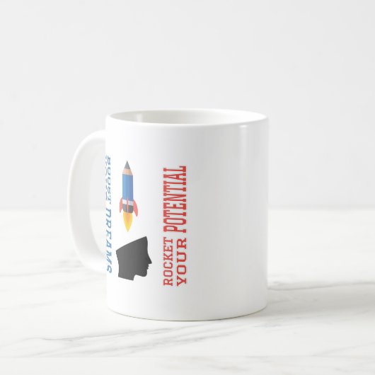 Traumverstärker und potenzielle Rakete Kaffeetasse (Vorderseite Links)