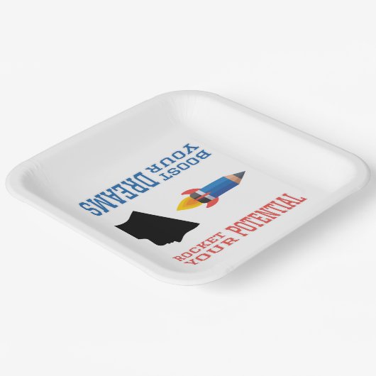 Traumverstärker und potenzielle Rakete Pappteller (Gewinkelt)