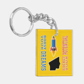 Traumverstärker und potenzielle Rakete Schlüsselanhänger (Vorderseite links)