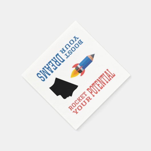 Traumverstärker und potenzielle Rakete Serviette (Ecke)