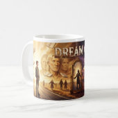 Traumvisionäre Reise Kunstbecher Kaffeetasse (Vorderseite Links)