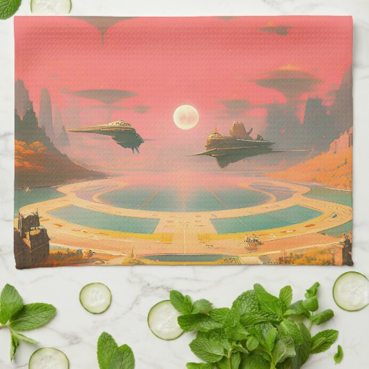 Traumwelt Geschirrtuch (Gefaltet)