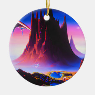 Traumwelt-Ölgemälde Keramik Ornament