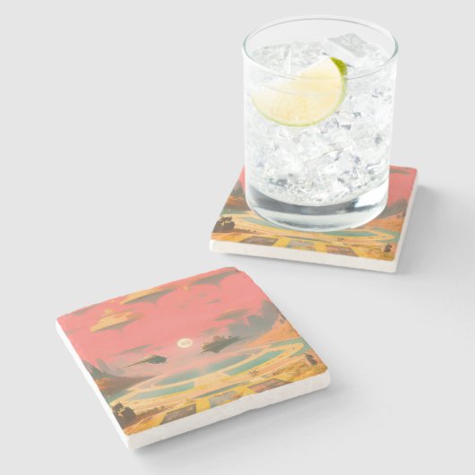 Traumwelt Steinuntersetzer (Seitenansicht)