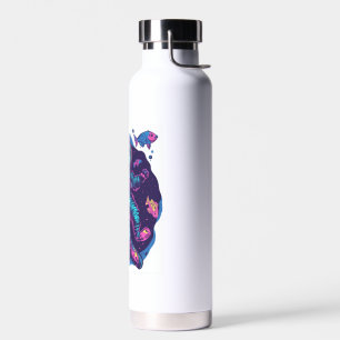 Traumwelten der Weltraumkatze � Lustige Vaporwave- Trinkflasche