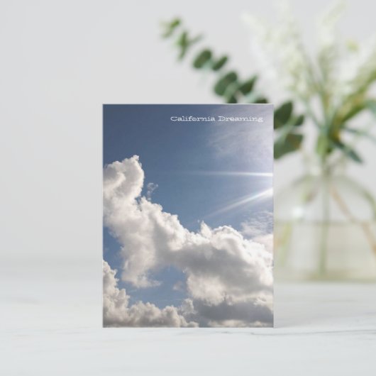 Traumwolken Postkarte (Stehend Vorderseite)