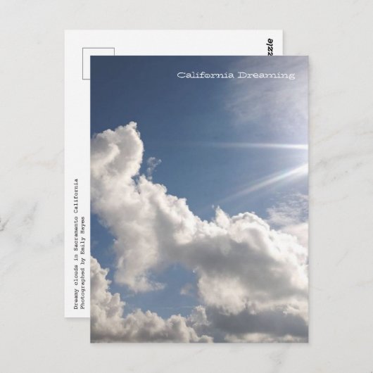 Traumwolken Postkarte (Vorne/Hinten)