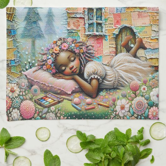 Träumzeit Geschirrtuch (Gefaltet)