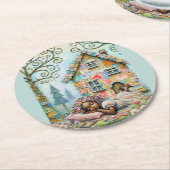 Träumzeit Runder Pappuntersetzer (Angewinkelt)