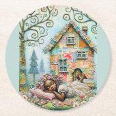 Träumzeit Runder Pappuntersetzer (Vorderseite)