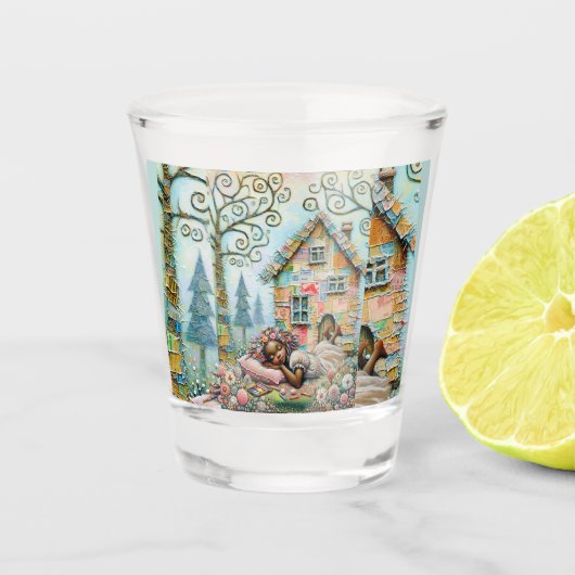 Träumzeit Schnapsglas (Vorderseite)