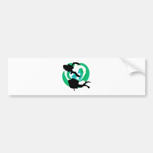 TRAUMzeit-UNTERWASSERATEMGERÄT Autoaufkleber (Vorne)