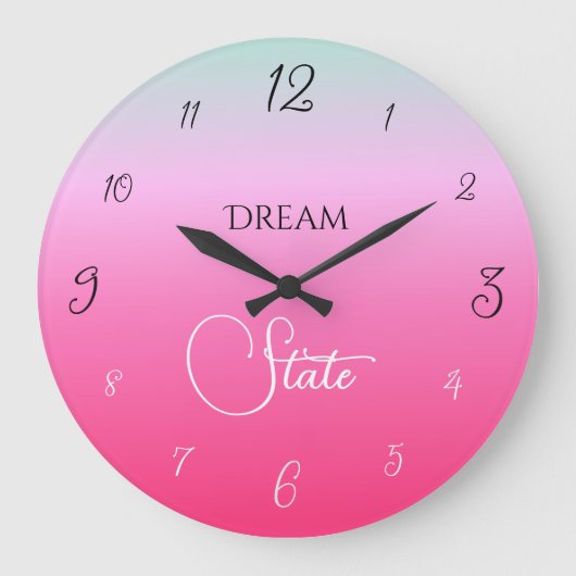 Traumzustandsgradient Große Wanduhr (Vorderseite)