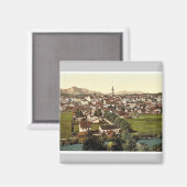 Traunstein, allgemeine Ansicht, Oberbayern, Deutsc Magnet (Vorderseite/Rückseite)