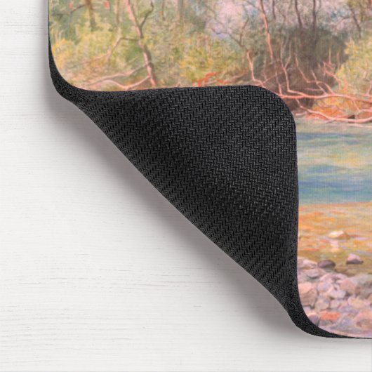 Traunstein River on Road to Empfig, Bayern: Mousepad (Ecke)