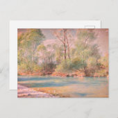 Traunstein River on Road to Empfig, Bayern: Postkarte (Vorne/Hinten)