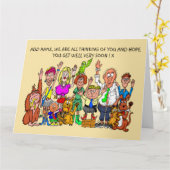 Traurig, aber lustig werden gut karte (Gelbe Blume)