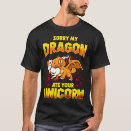 Traurig aß mein Drache Ihr Einhorn T-Shirt