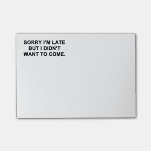 Traurig bin ich spät, aber ich wollte nicht, um zu post-it klebezettel