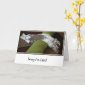 Traurig bin ich späte Gruß-Karte Karte (Gelbe Blume)