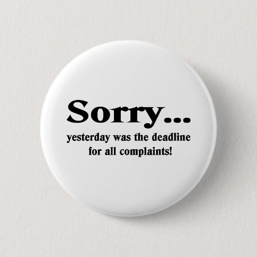 Traurig Button (Vorderseite)