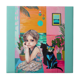 Traurig, dass sie nicht ausgehen kann, um zu spiel fliese