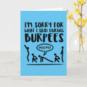 Traurig für, was ich während Burpees sagte Karte (Gelbe Blume)