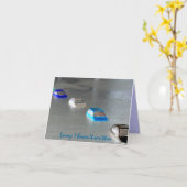 "Traurig habe ich nicht geschrieben: Ich bin Karte (Gelbe Blume)