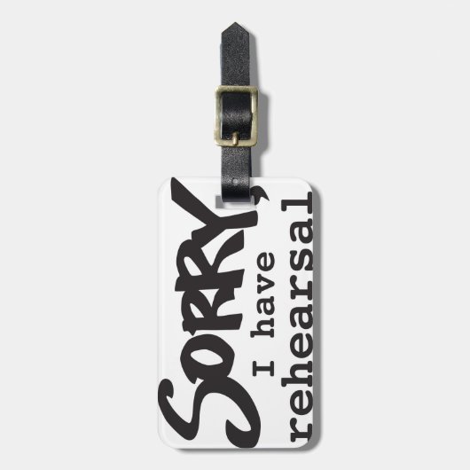 Traurig, habe ich Probe Gepäckanhänger (Vorderseite vertikal)