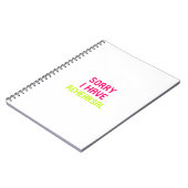 Traurig habe ich Proben-musikalisches Theater Notizblock (Linke Seite)