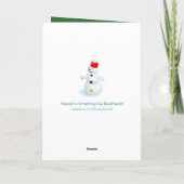 Traurig / Happy Face Weihnachtskarte Feiertagskarte (Rückseite)