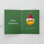 Traurig / Happy Face Weihnachtskarte Feiertagskarte (Innenseite)