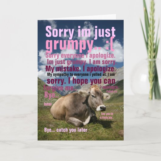 traurig karte (Vorderseite)